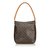 Louis Vuitton Monogram Looping GM Brown Leather Cloth  ref.105837