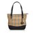 Burberry Plaid Canvas Handbag Brown Multiple colors Beige Leather Cloth Cloth  ref.105843