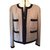 La pequeña chaqueta de Chanel Beige Marrón oscuro Seda Lana  ref.105941