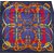 Superbe carré Hermès "Grand Manège" par H. d'Origny en soie, état neuf ! Rouge Bleu  ref.105982