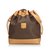 Céline Macadam Drawstring Bucket Bag Brown Leather Plastic  ref.106024