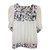 Top en soie Diane Von Furstenberg Blanc et Marron  - vue 2