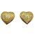 Yves Saint Laurent clips Golden Metal  ref.106195