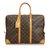 Louis Vuitton Monogram Porte-Document Voyage Brown Leather Cloth  ref.106251