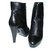 Chanel Ankle Boots Black Leather  ref.106354