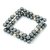 Chanel SQUARE GREY PERLEN-ARMREIFEN Silber Metall  ref.106378
