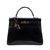Hermès Muito linda Hermes Kelly 3caixa de couro preto, hardware de ouro em muito bom estado!  ref.106469
