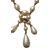 Chanel Lange Halsketten Golden Perle  ref.106472