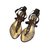 Sandale Louis Vuitton en cuir et daim taille 37,5 Bronze  ref.106532