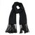 Christian Dior BLACK SILK STOLE Dark grey Wool  ref.106537