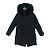 Mr and Mrs Furs Parka midi negra con piel murmansky Negro