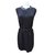Yves Saint Laurent Dresses Black Leather Wool  ref.106924