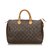 Louis Vuitton Monogram Speedy 35 Brown Leather Cloth  ref.106933