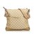 Gucci GG Jacquard Crossbody Bag Marrom Bege Dourado Couro Pano  ref.106996