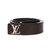 Ceinture Louis Vuitton en cuir noir et initiales LV argent en très bon état !  ref.107121