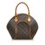 Louis Vuitton Monogram Ellipse PM Brown Leather Cloth  ref.107204