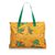 Hermès Sac cabas en toile imprimée Tissu Multicolore Orange  ref.107231
