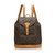 Louis Vuitton Monogram Montsouris MM Brown Leather Cloth  ref.107232