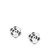 Chanel Boucles d'oreilles en camélia Métal Noir Argenté  ref.107245