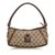 Gucci GG Jacquard D-Ring Abbey Pochette Brown Beige Dark brown Leather Cloth  ref.107375