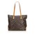 Louis Vuitton Monogram Cabas Mezzo Brown Leather Cloth  ref.107426