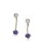 Chanel Camellia Drop Earrings Silvery Purple Metal Plastic  ref.107430