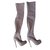 Brian Atwood Boots Grey Purple Leather  ref.107474