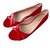 Miu Miu sapatilhas de ballet em couro vermelho Couro envernizado  ref.107481