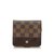 Louis Vuitton Damier Ebene Compact Zip Wallet Cuir Toile Marron  ref.107565