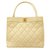 Chanel Vintage Handtasche Gelb Leder  ref.107617