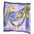 Beau foulard en soie vintage Céline Paris Rose Doré Gris  ref.107830