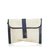 Hermès Canvas Clutch Bag Black White Cream Leather Cloth Cloth  ref.108197