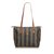 Fendi Pequin Tote Bag Brown Leather Plastic  ref.108208