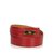 Hermès Cinturón Kelly de cuero Roja Dorado Metal  ref.108250