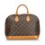 Louis Vuitton Monogram Alma PM Brown Leather Cloth  ref.108257