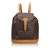 Louis Vuitton Monogram Montsouris MM Brown Leather Cloth  ref.108260