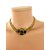 Chanel VINTAGE Vermelho Dourado Verde Metal  ref.108276