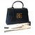 Gucci Signature Padlock Small Handbag. Navy blue Leather  ref.108316