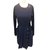 Chanel Vintage Kleid Marineblau Wolle  ref.108327