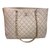 Chanel klassische Einkaufstasche Beige Leder  ref.108329