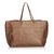 Fendi Selleria Leather Tote Bag Brown Bronze  ref.108361