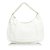Fendi Leather Selleria Hobo Bag White Cream  ref.108378