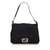 Fendi Nylon Mamma Forever Shoulder Bag Black Leather Cloth  ref.108397