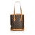 Louis Vuitton Monogram Petit Bucket Marrone Pelle Tela  ref.108436
