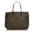 Fendi Zucca Jacquard Tote Bag Brown Dark brown Leather Cloth  ref.108610