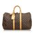 Louis Vuitton Monogram Keepall 45 Brown Leather Cloth  ref.108618
