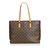 Louis Vuitton Monogram Luco Tote Brown Leather Cloth  ref.108640