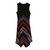 Proenza Schouler Schönes asymmetrisches Kleid aus Wolle und Seide Schwarz Rot Mehrfarben Polyamid Nylon  ref.108709