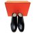 Hermès Hermes Black Slip on Wedge Mules Schuhe Schwarz Leder  ref.108774