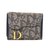 Dior Trotter Brieftasche Blau Leinwand  ref.108914
